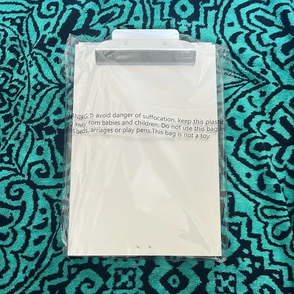 Sleek Silver Metal Clipboard with 2 compartments